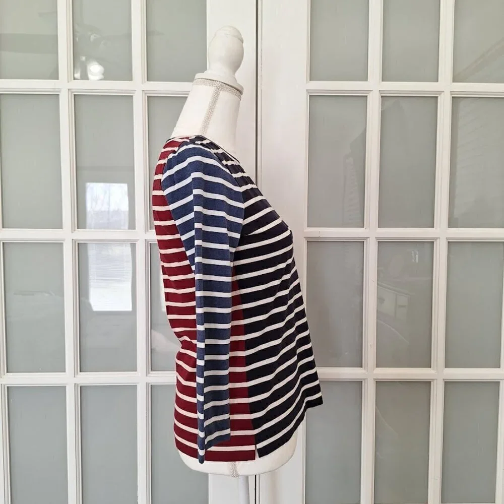 J.Crew Multi Color Mixed Stripe T-Shirt